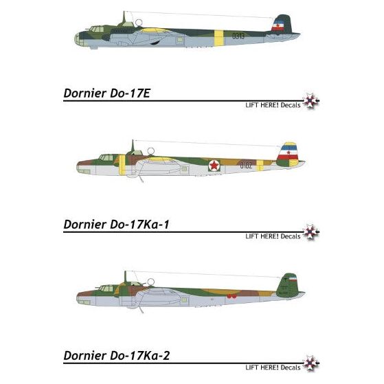 Lift Here [731-LH] bleistift - Yugoslav Do-17E, K & M bombers, 1/72
