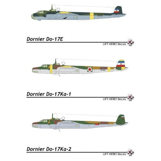 Lift Here [731-LH] bleistift - Yugoslav Do-17E, K & M bombers, 1/72 ↨