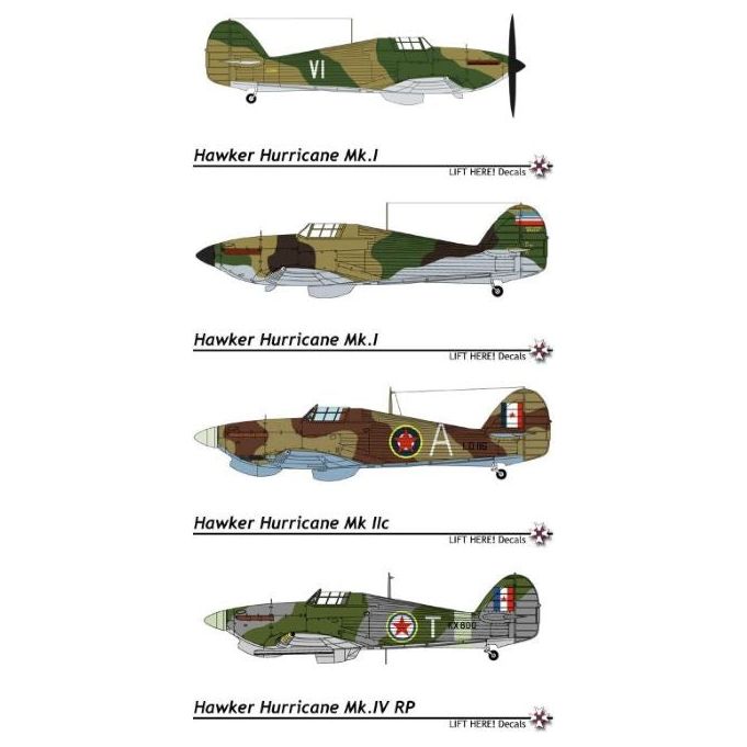 Lift Here [733-LH] hurrimix - four Yugoslav Hawker Hurricanes, 1/72