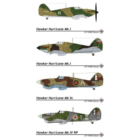 Lift Here [733-LH] hurrimix - four Yugoslav Hawker Hurricanes, 1/72 ↨