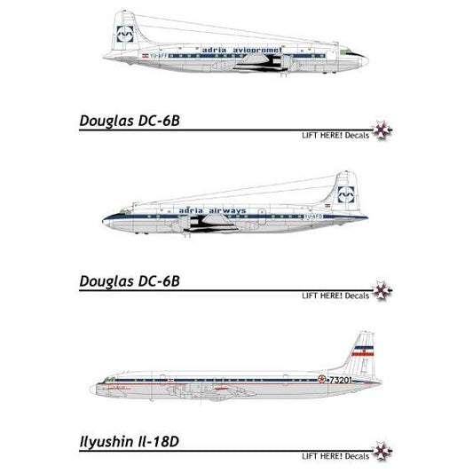 Lift Here [736-LH] airliners - Yugoslav classic airliners, pt.3, 1/72 ↨