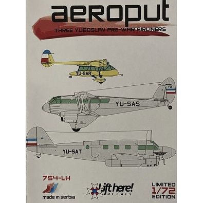 Lift Here [754-LH] aeroput - Three Yugoslav Pre-war airplanes, 1/72 ↨