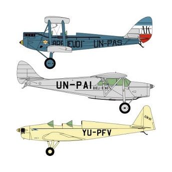 Lift Here [755-LH] Sporties: Three Yugoslav Pre-war Light Planes, 1/72 ↨