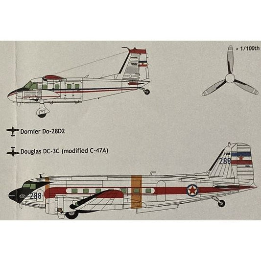 Lift Here [764-LH] “C47 / Do28", Douglas C-47 & Dornier Do-28, 1/72 ↨