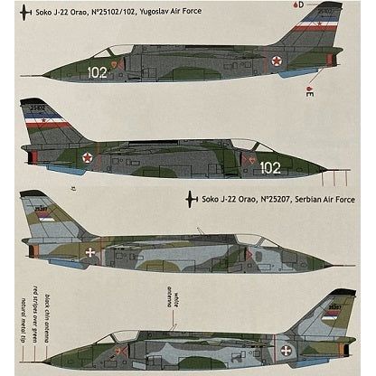 Lift Here [769-LH] "Eagles II", Yugoslav-Romanian Strike A/C (Orao), 1/72