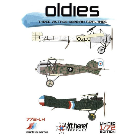 Lift Here [773-LH] oldies - Three vintage Serbian airplanes, 1/72 ↨