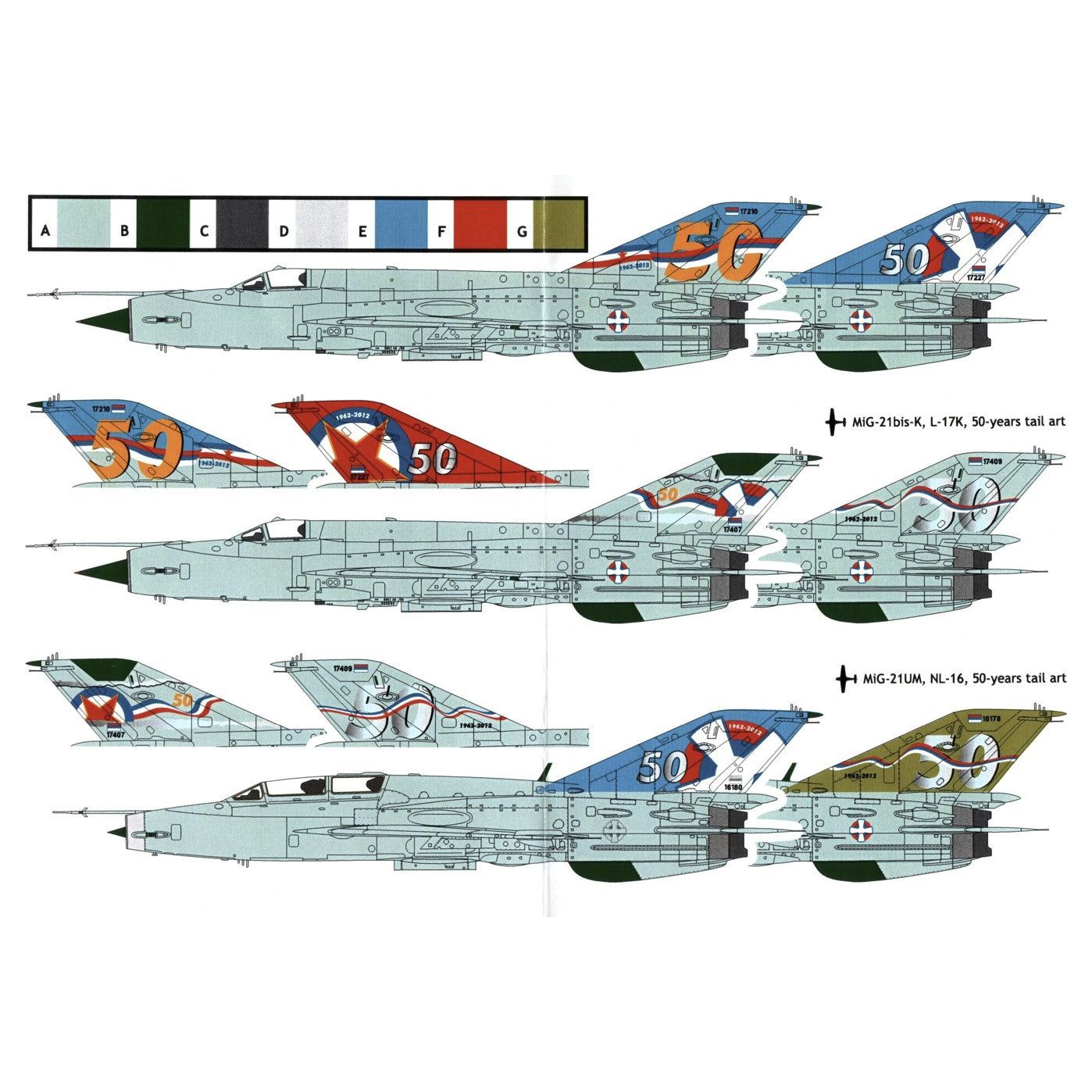 Lift Here [780-LH] jubilee - MiG-21's Golden Anniversary - tail art, 1 ...