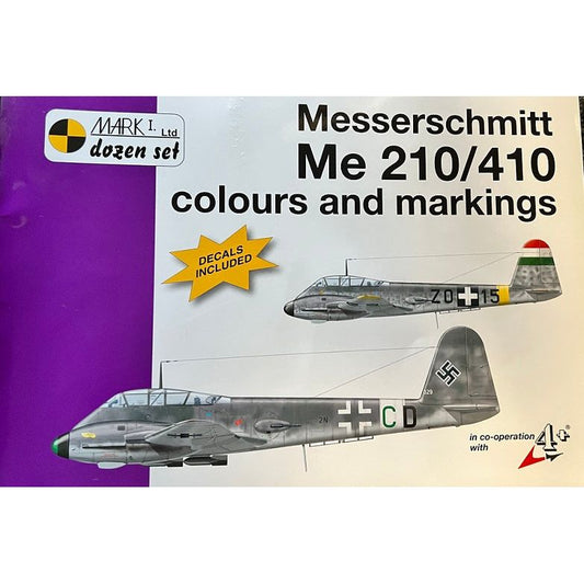 4 Plus [48010] Messerschmitt Me-210/410 colours & markings (book & decals), 1/48