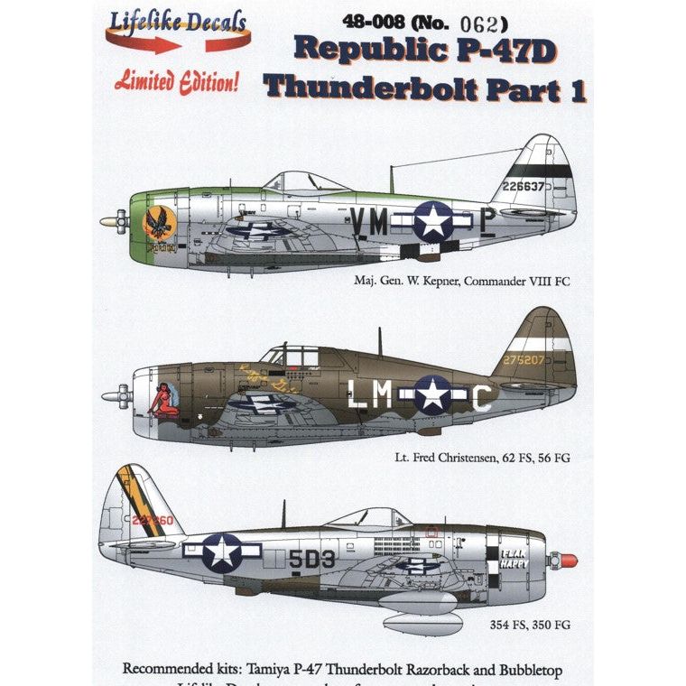 Lifelike [ LL48-008] P-47 Thunderbolt, Pt.1, 1/48