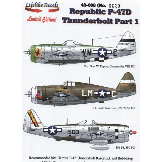 Lifelike [LL48-008] P-47 Thunderbolt, Pt.1, 1/48 ↨