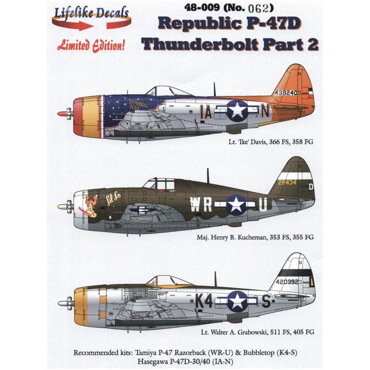 Lifelike [ LL48-009] P-47 Thunderbolt, Pt.2, 1/48