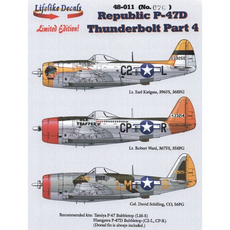 Lifelike [ LL48-011] Republic P-47D Thunderbolt Pt.4, 1/48