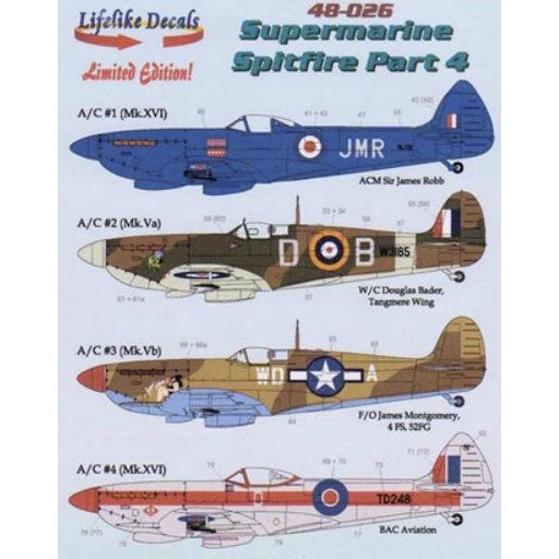 Lifelike [LL48-026] Supermarine Spitfire part 4, 1/48 ↨