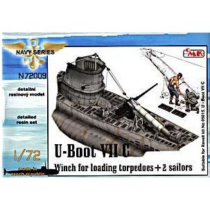 CMK, [N72009], Type VII U-Boat winch for loading torpedoes - exterior (resin), 1/72