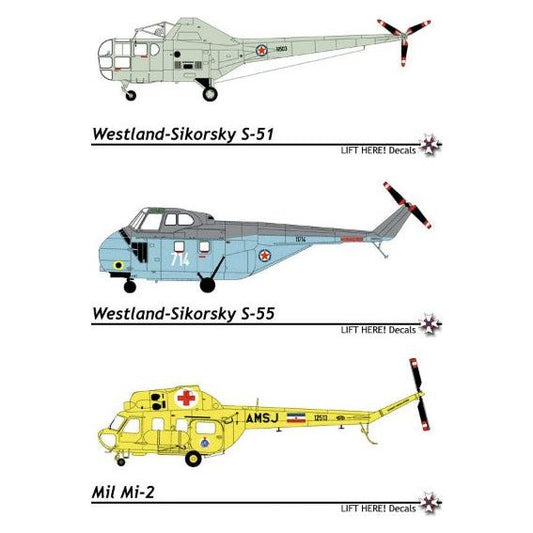 Lift Here [P-72LH] Choppers I - WS-51, S-55, Mi-2, 4 & 8, 1/72 ↨