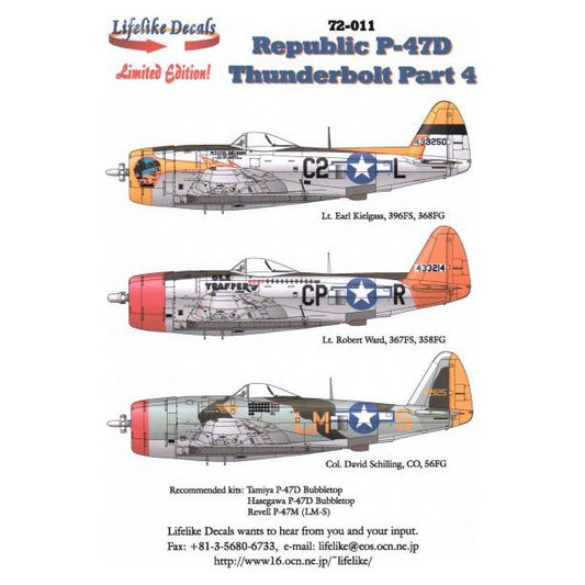 Lifelike [LL72-011] Republic P-47 Thunderbolt part 4, 1/72 ↨