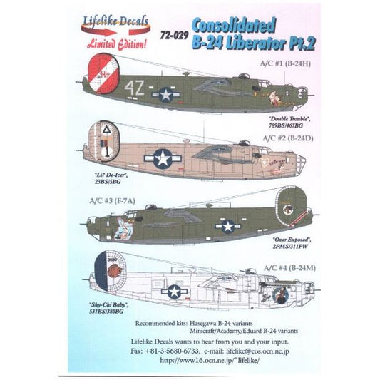 Lifelike [LL72-029] B-24 Liberator pt.2, 1/72 ↨