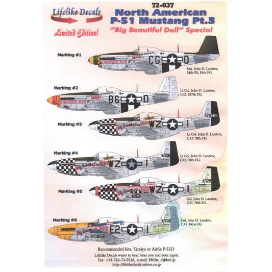 Lifelike [LL72-037] P-51 Mustang Part 3, 1/72 ↨