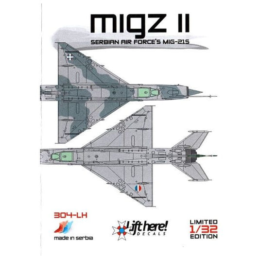 Lift Here [304-LH] MiGz II - Serbian Air Force's MiG-21's, 1/32 ↨