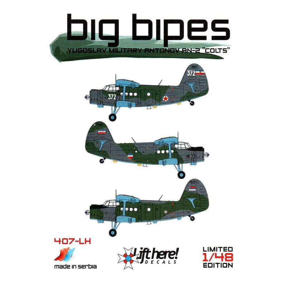 Lift Here [407-LH] "Big Bipes", Yugoslav military An-2 Colts, 1/48