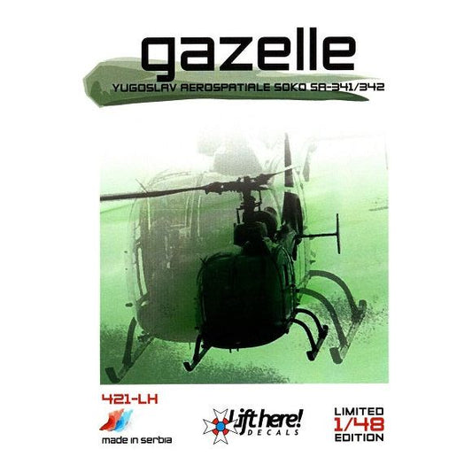 Lift Here [421-LH] gazelle - Yugoslav Aerospatiale Soko SA-341/342, 1/48 ↨