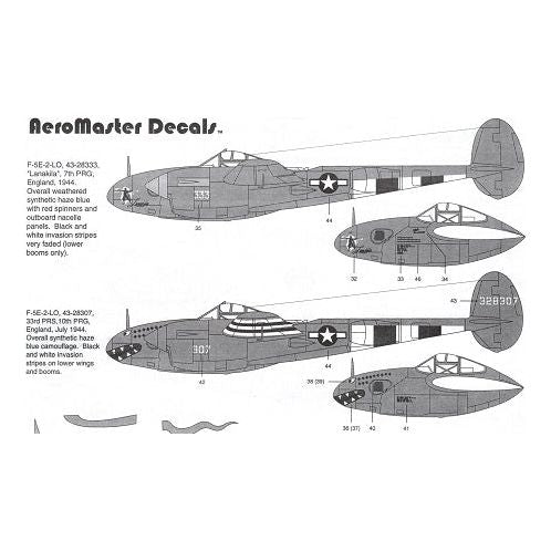 Aeromaster [AM72-027] Lightnings (P-38) in Brab Battle Dress, 1/72