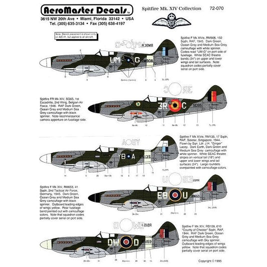 Aeromaster [AM72-070] Spitfire Mk.XIV Collection, 1/72