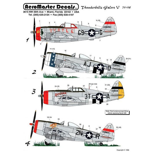 Aeromaster [AM72-128] Thunderbolts Galore V (P-47), 1/72