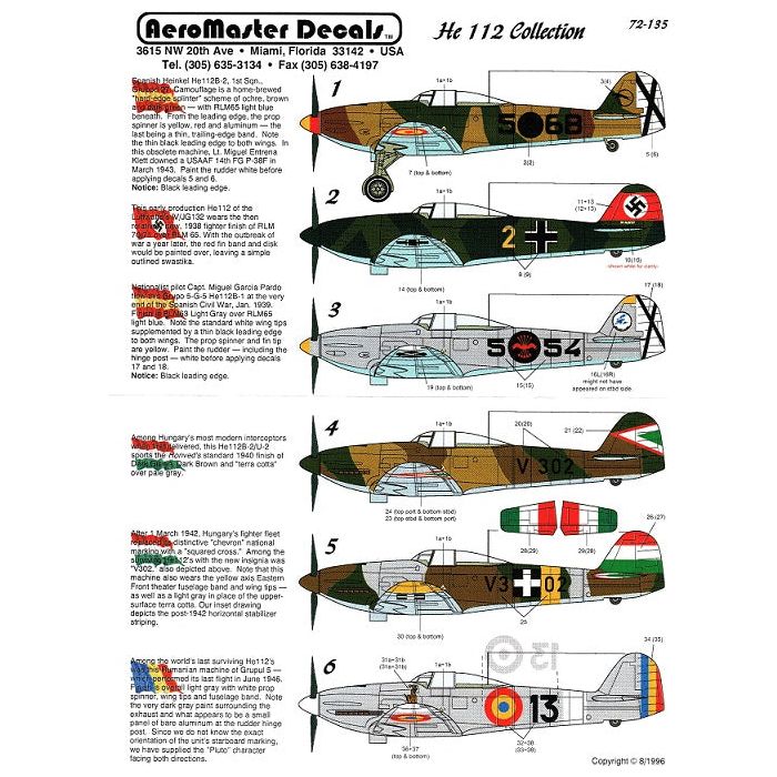 Décalques Maquette Avion 1:72 AeroMaster - Zemke's Wolfpack (P-47 Thunderbolt)