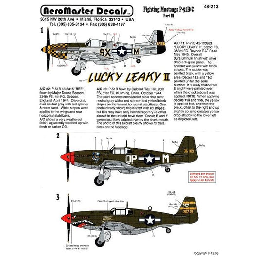 Aeromaster [AM48-213] Fighting Mustangs, P-51B/C part III, 1/48