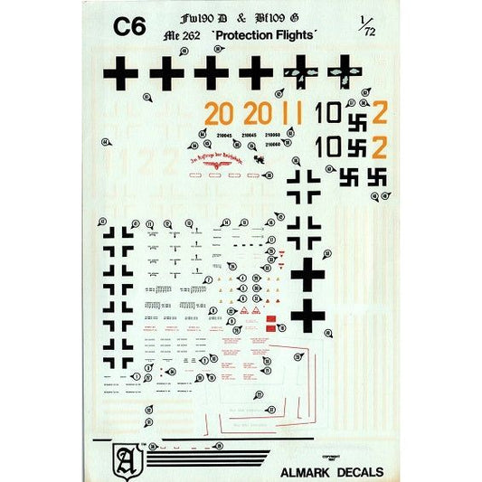 Almark [C6] Fw-190D & Bf-109G & Me-262 "Protection Flights", 1/72