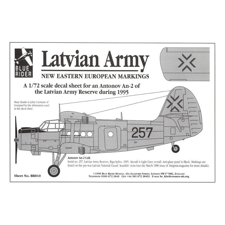Blue Rider [BR810] Latvian Army - An-2 1995, 1/72