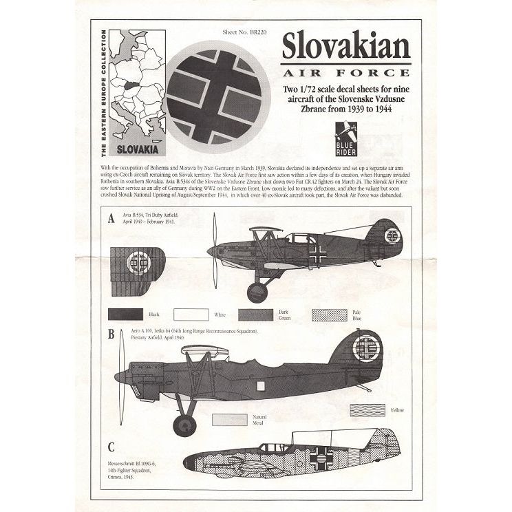 Blue Rider [BR220] Slovakian Air Force - 1939 to 1944, 1/72