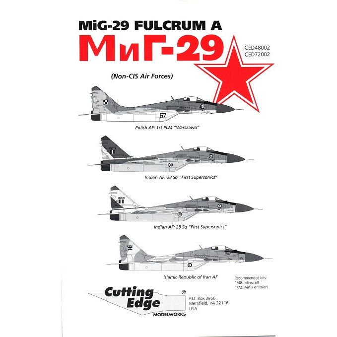 Cutting Edge [CED48003] Mig-29 Fulcrum A #2, 1/48