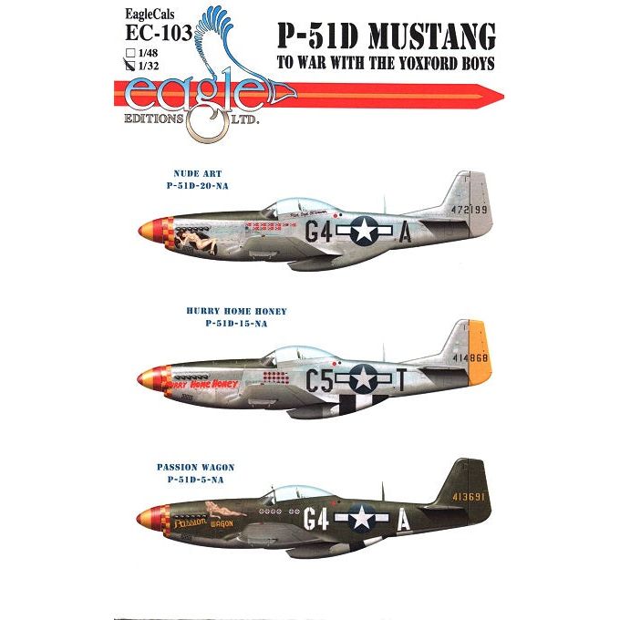 EagleCals [EC-103-32] P-51D Mustang To War with the Yoxford Boys, 1/32