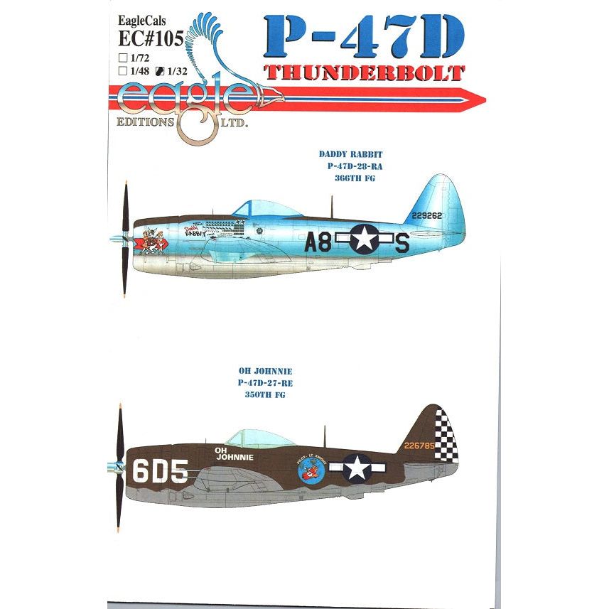 EagleCals [EC-105-32] P-47D Thunderbolt, 1/32