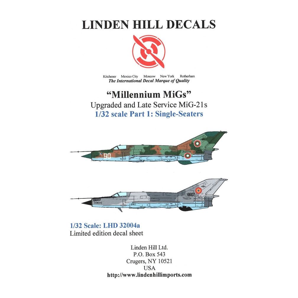 Linden Hill [LHD32004a] Millennium MiG's - Late Service MiG-21's, 1/32