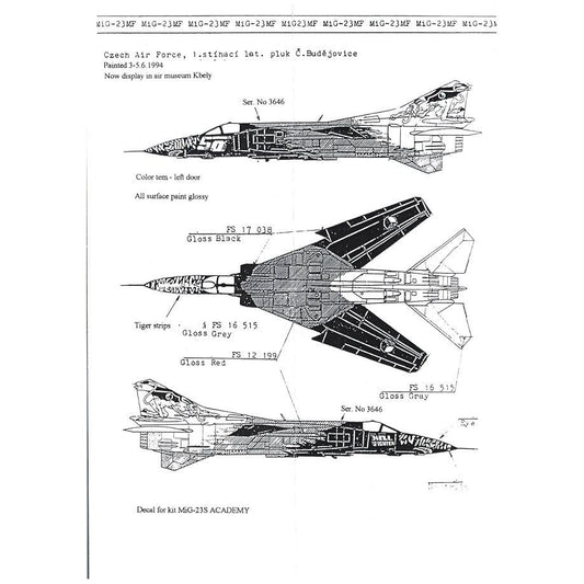 MPD [72006] MiG-23MF Czech A/F, 1/72