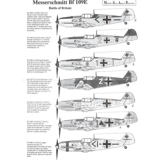 MSAP [7201] Messerschmitt Bf-109E, Battle of Britain, 1/72