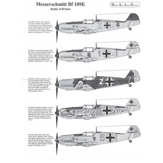 MSAP [4829] Messerschmitt Bf-109E, Battle of Britain, 1/48