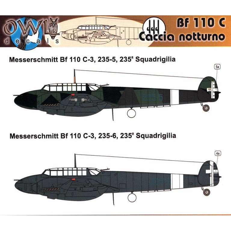 Owl [OWL32007] Messerschmitt Bf-110C-3 235 Sqn. Caccai Notturno, 1/32