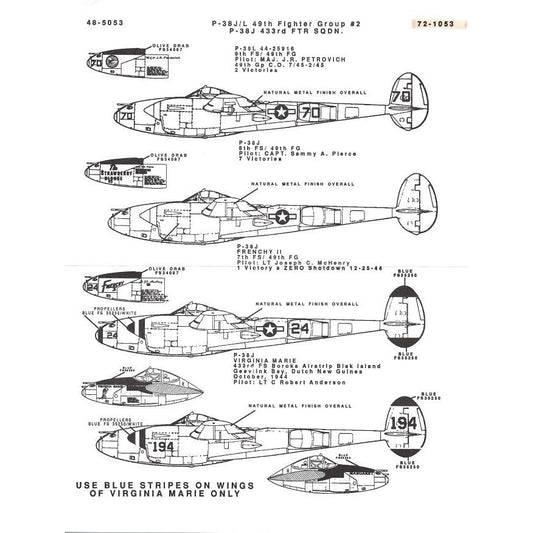 Repliscale [72-1053] P-39J/L Lightning, 49th FG #2, 1/72