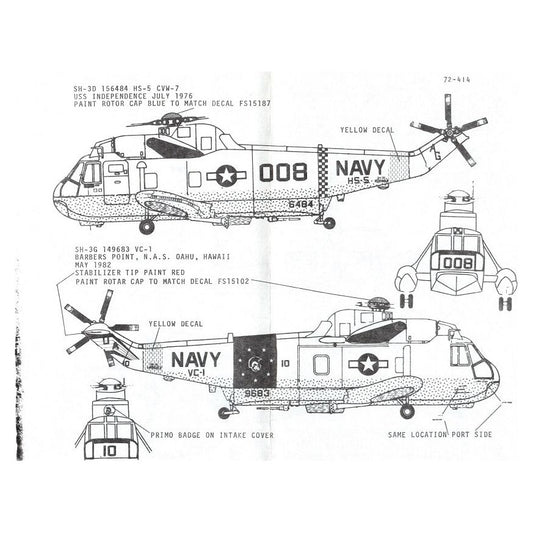 Superscale [MD72-414] Sikorsky Seakings: SH3D & SH-3G, 1/72