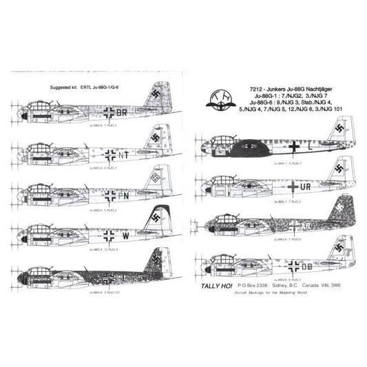 Tally Ho [7212] Ju-88G Nachtjäger, 1/72
