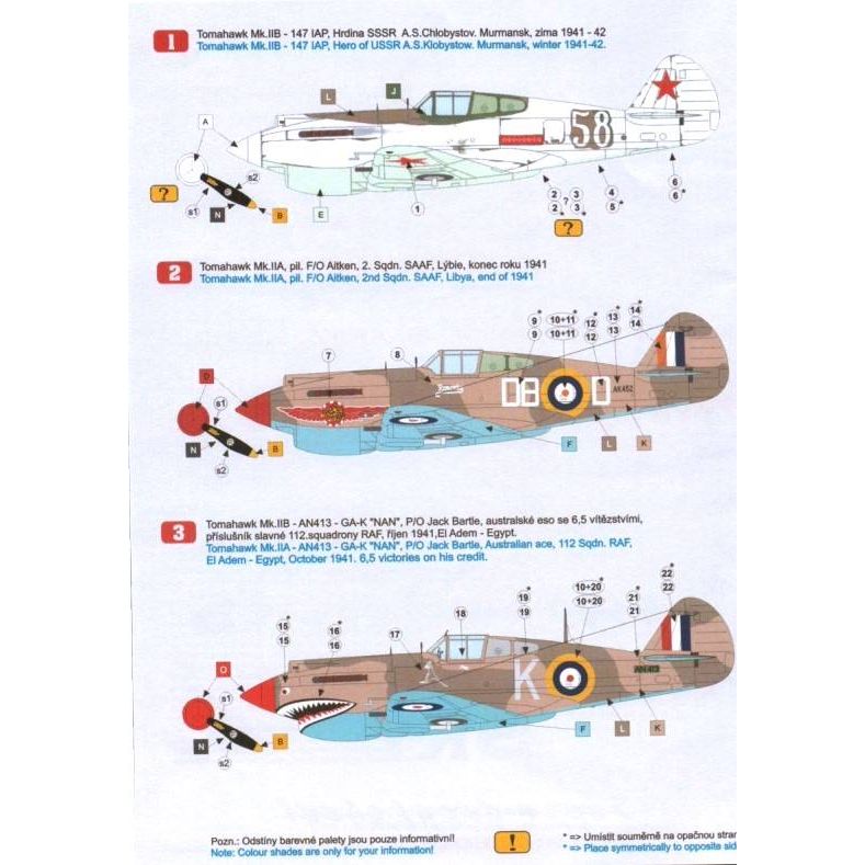 Tally Ho [32007] Tomahawks in the Sky: P-40 Tomahawk II A/B - SAAF, Russian AF, RAF, 1/72