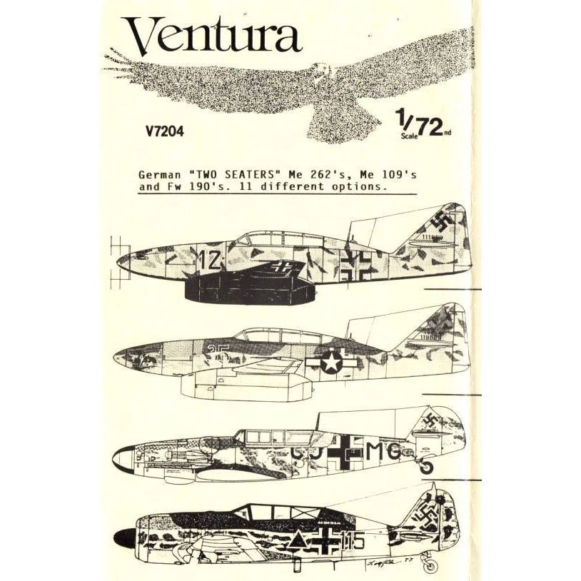 Ventura [V7204] German two seaters: Me-262, Bf-109 and Fw-190, 1/72