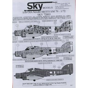Sky Model [72003] SM.79 Sperviero, 1/72