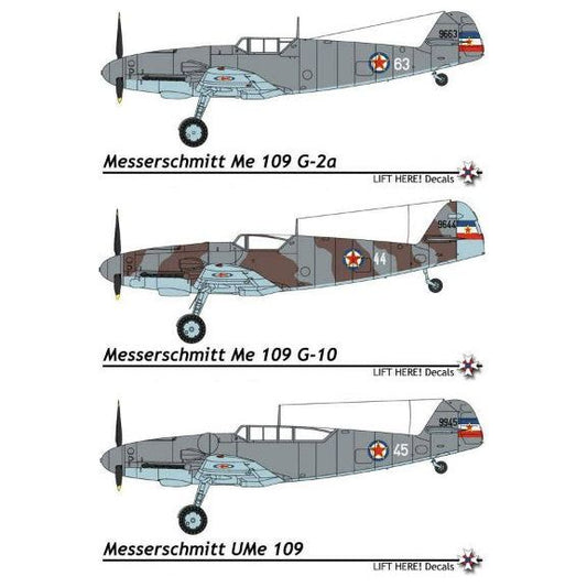 Lift Here [V-72LH] Messerschmitt Bf-109G - Yugoslav air force, 1/72 ↨