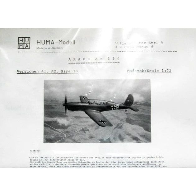 Huma, [unknown] Arado Ar-396, 1/72