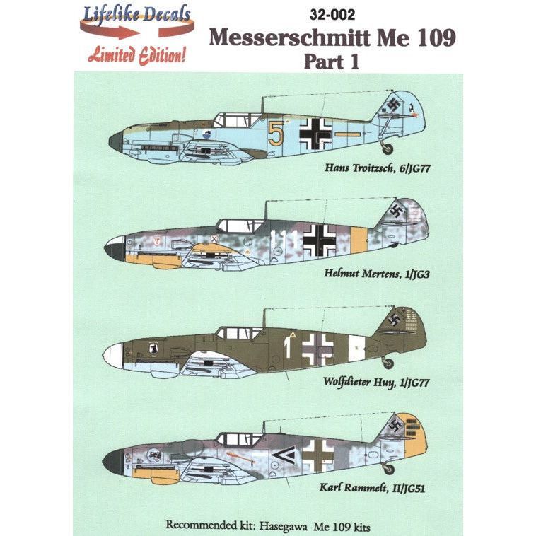 Lifelike [ LL32-002] Messerschmitt Bf-109, pt.1, 1/32